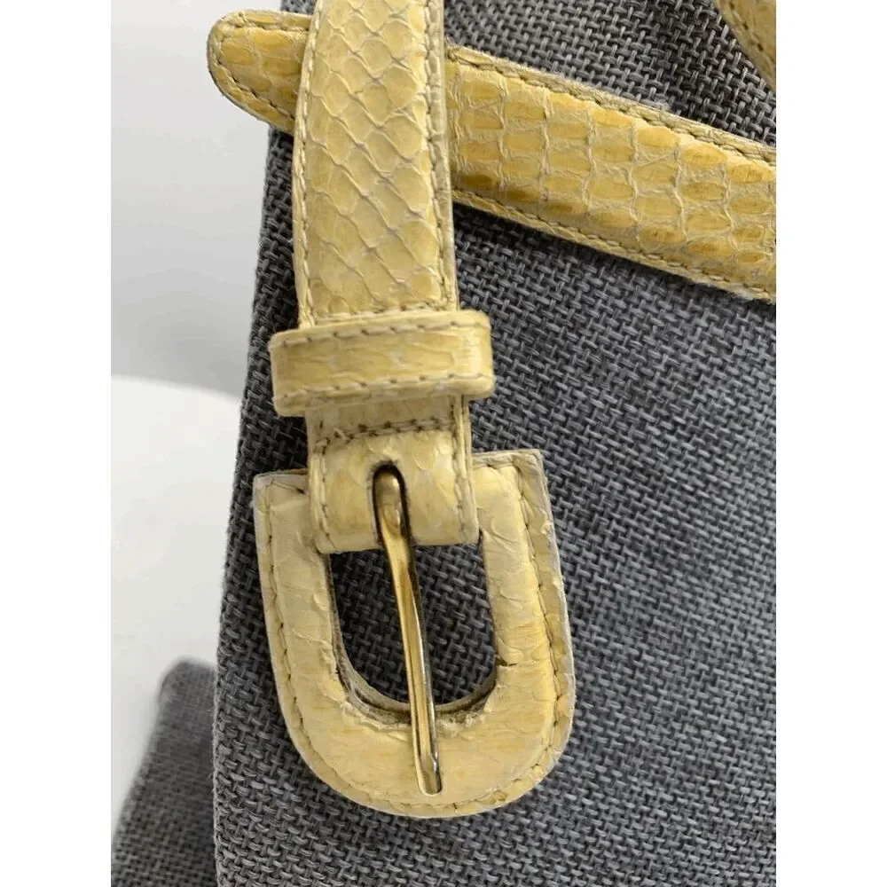 Vintage Yellow Snake Skin Belt